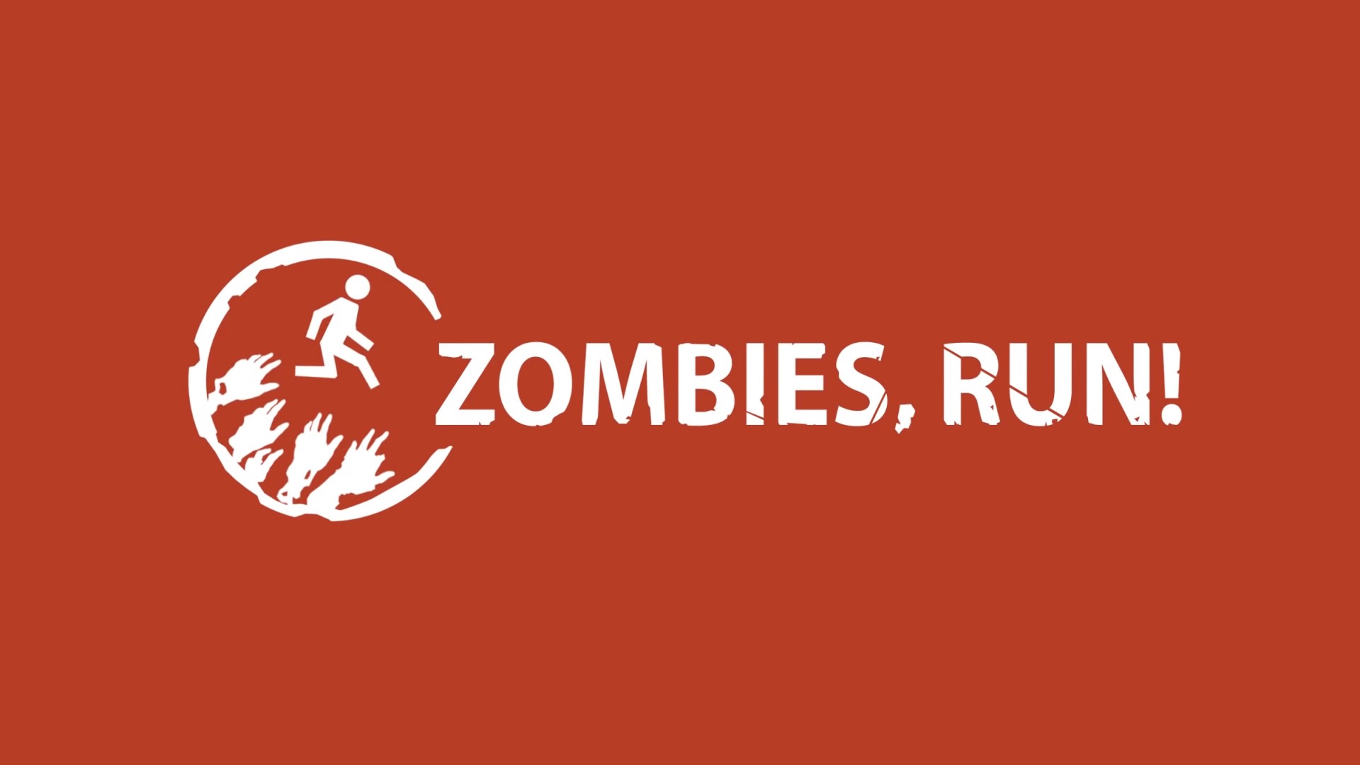 Games like Pokémon Go - A red image with Zombies, Run! written across it