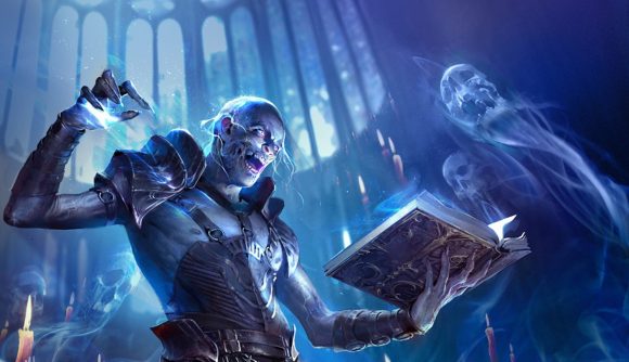 Raid: Shadow Legends PC: an undead mage casts a spell in Raid: Shadow Legends