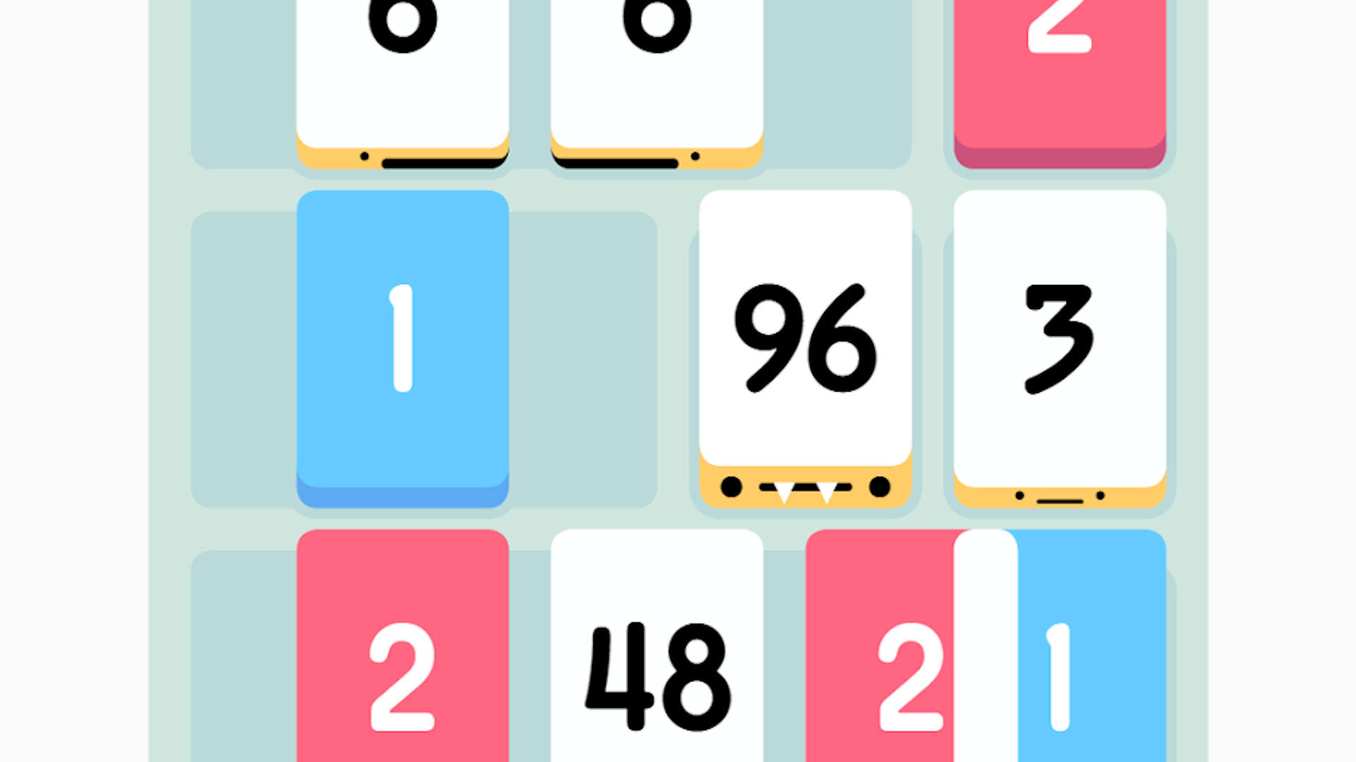 Best browser games: Threes! Image shows a number of tiles with numbers on them.