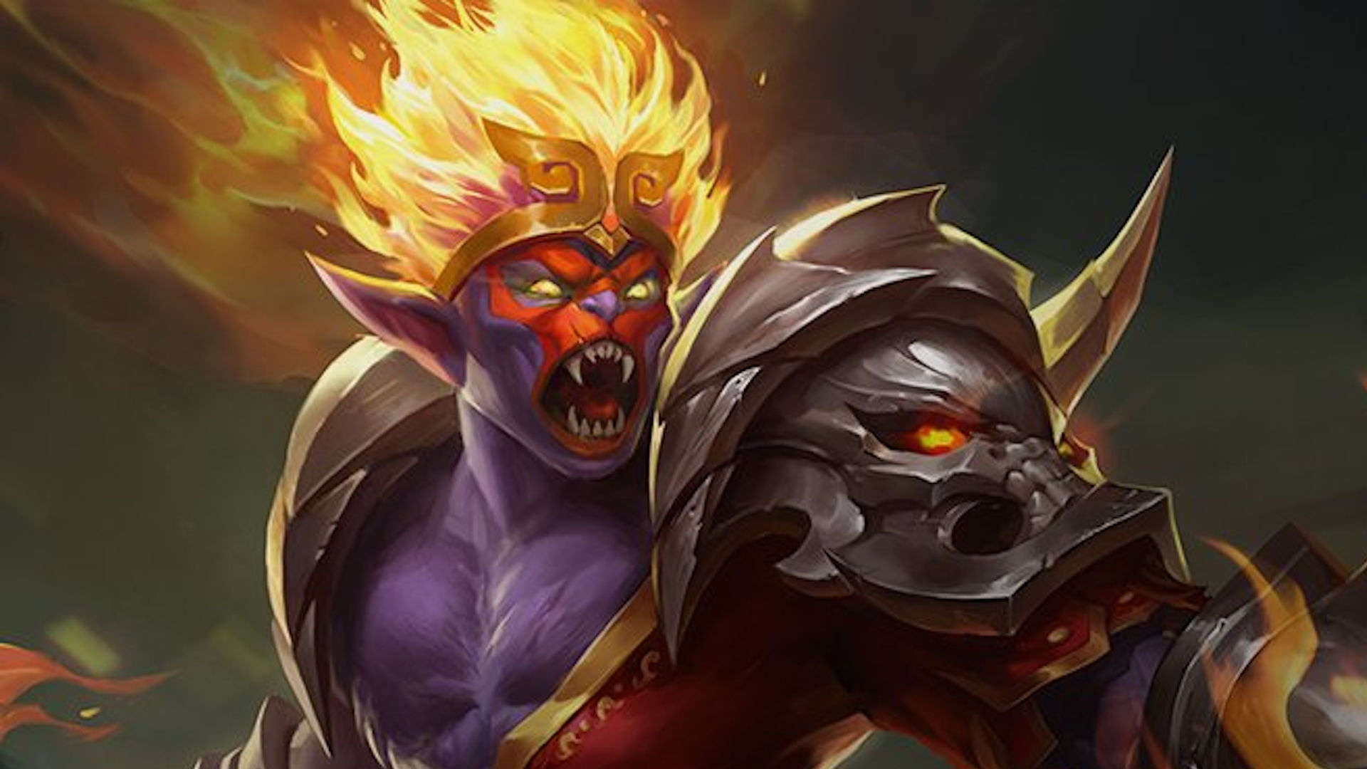 Best iPhone games: Mobile Legends. Image shows a demon with flaming red hair.