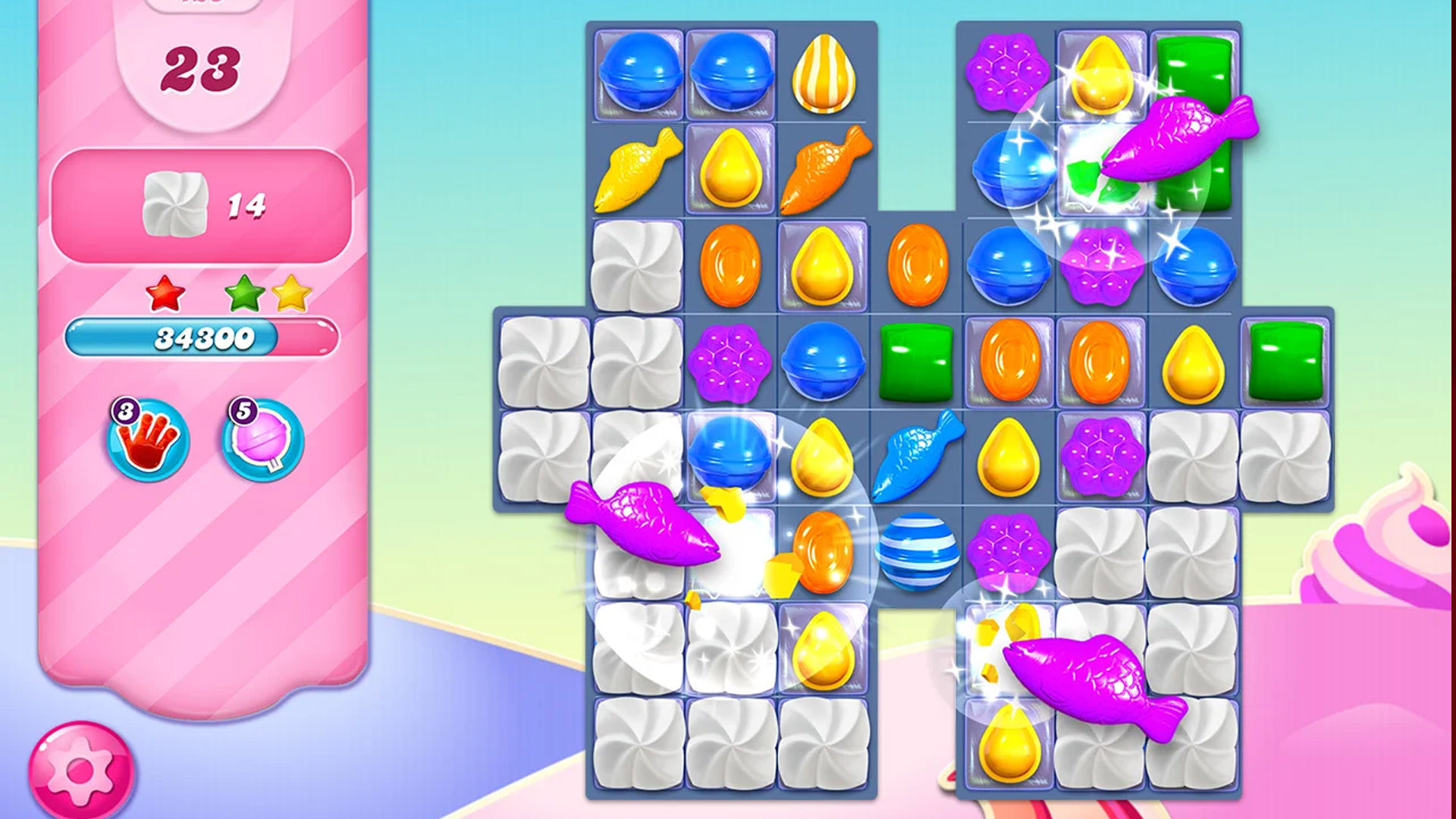 Screenshot of Candy Crush Saga gameplay