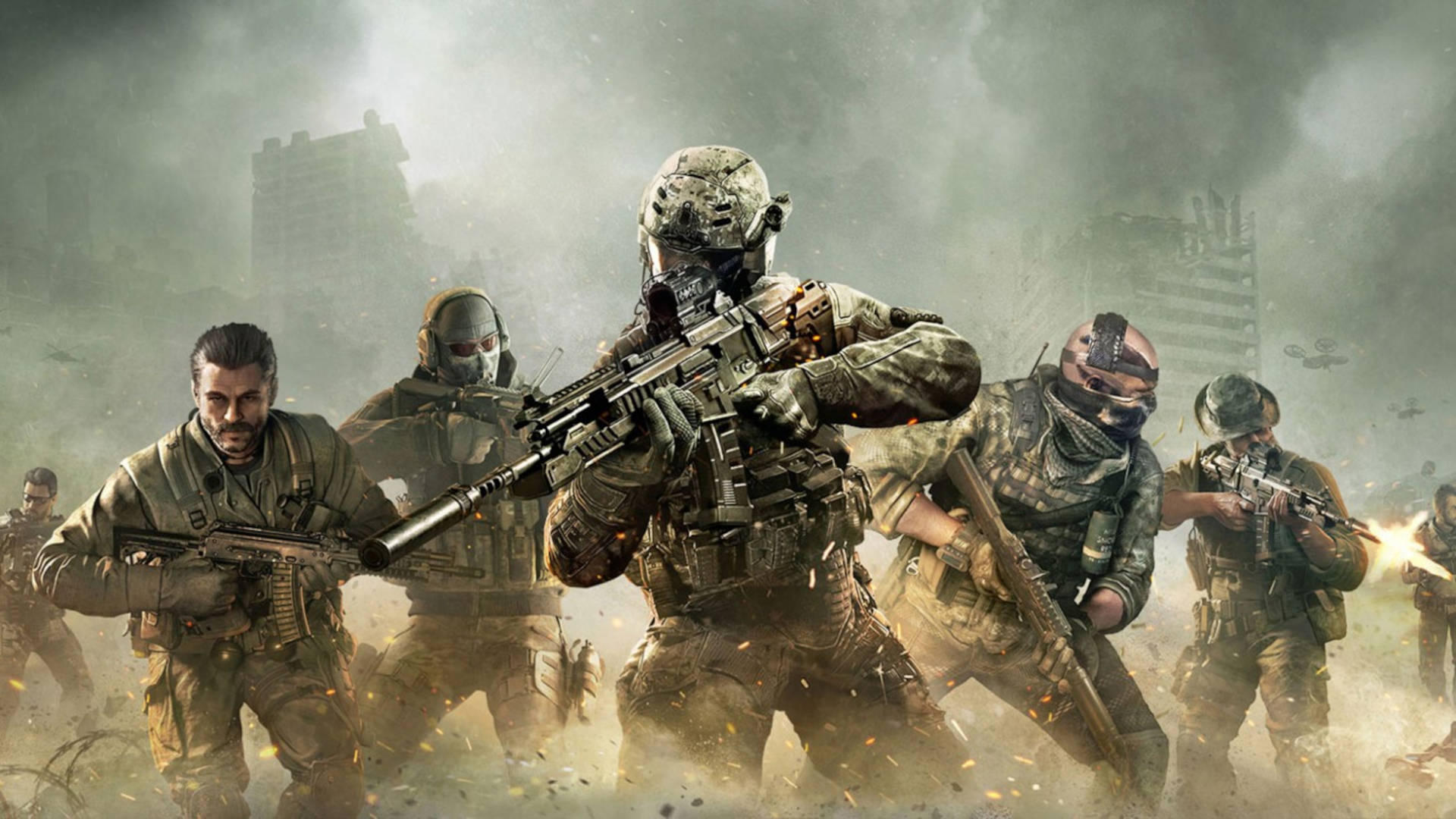 Best Android games: Call of Duty Mobile. Image shows a group of soldiers.