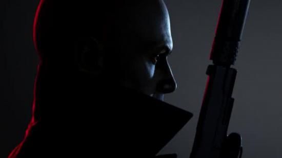 Agent 47 holding a pistol