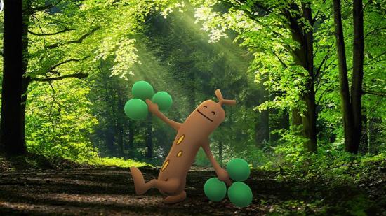 Games like Pokémon Go - A Sudowoodo walking through the forest