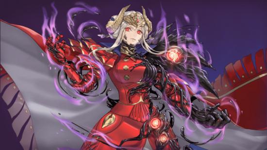 Fire Emblem Heroes character Fallen Edelgard, holding out her hand