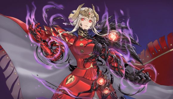 Fire Emblem Heroes character Fallen Edelgard, holding out her hand