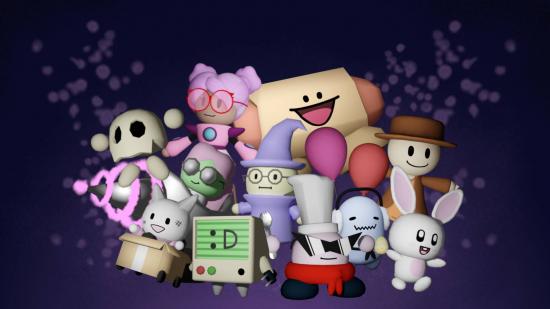 A group of Tower Heroes characters on a dark background