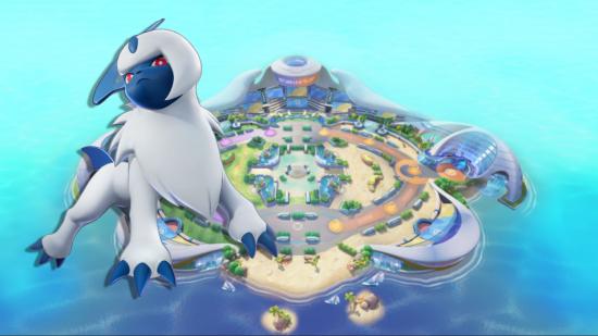 Pokémon Unite Absol on an arena background