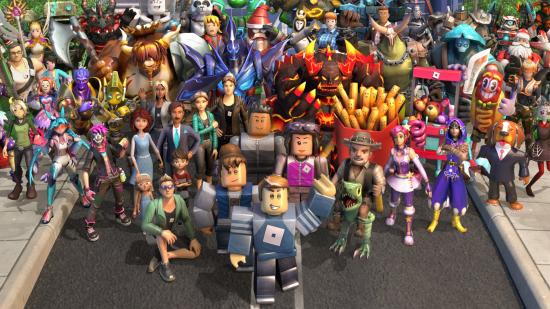 Roblox update; promotional picture showing multiple Roblox avatars