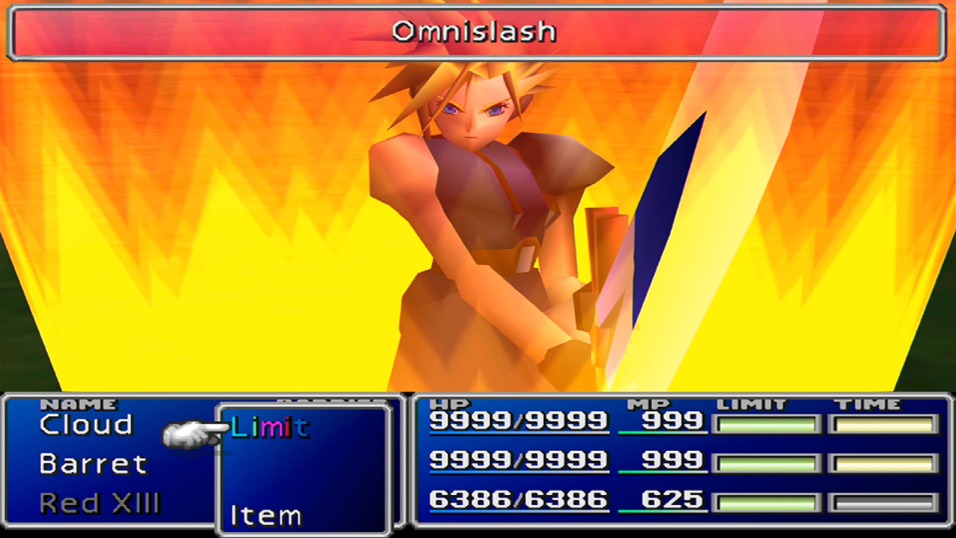 Best iOS games: Final Fantasy VII. Image shows Cloud about to perform an omnislash move.