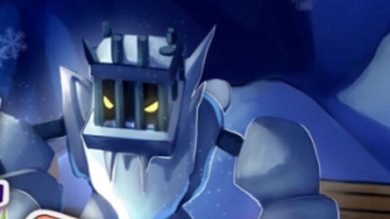 Monsters of Etheria ice monster looking angry