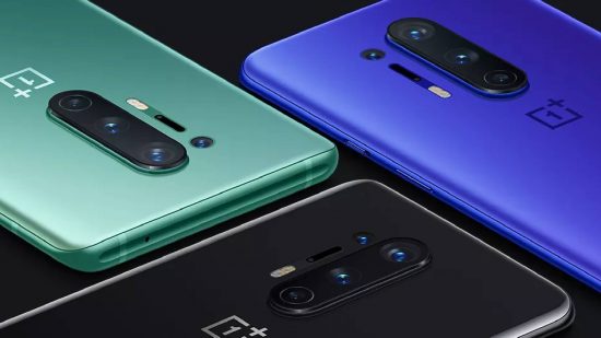 Best Android phone for games: a product shot shows the OnePlus 8