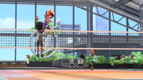 Screenshot of volleyball from Nintendo Switch Sports