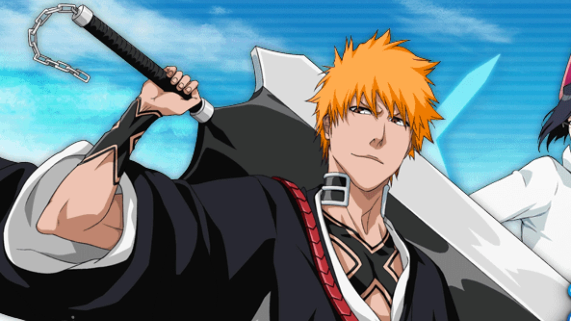 Best anime games: Bleach: Brave Souls. Image shows a man with a sword.
