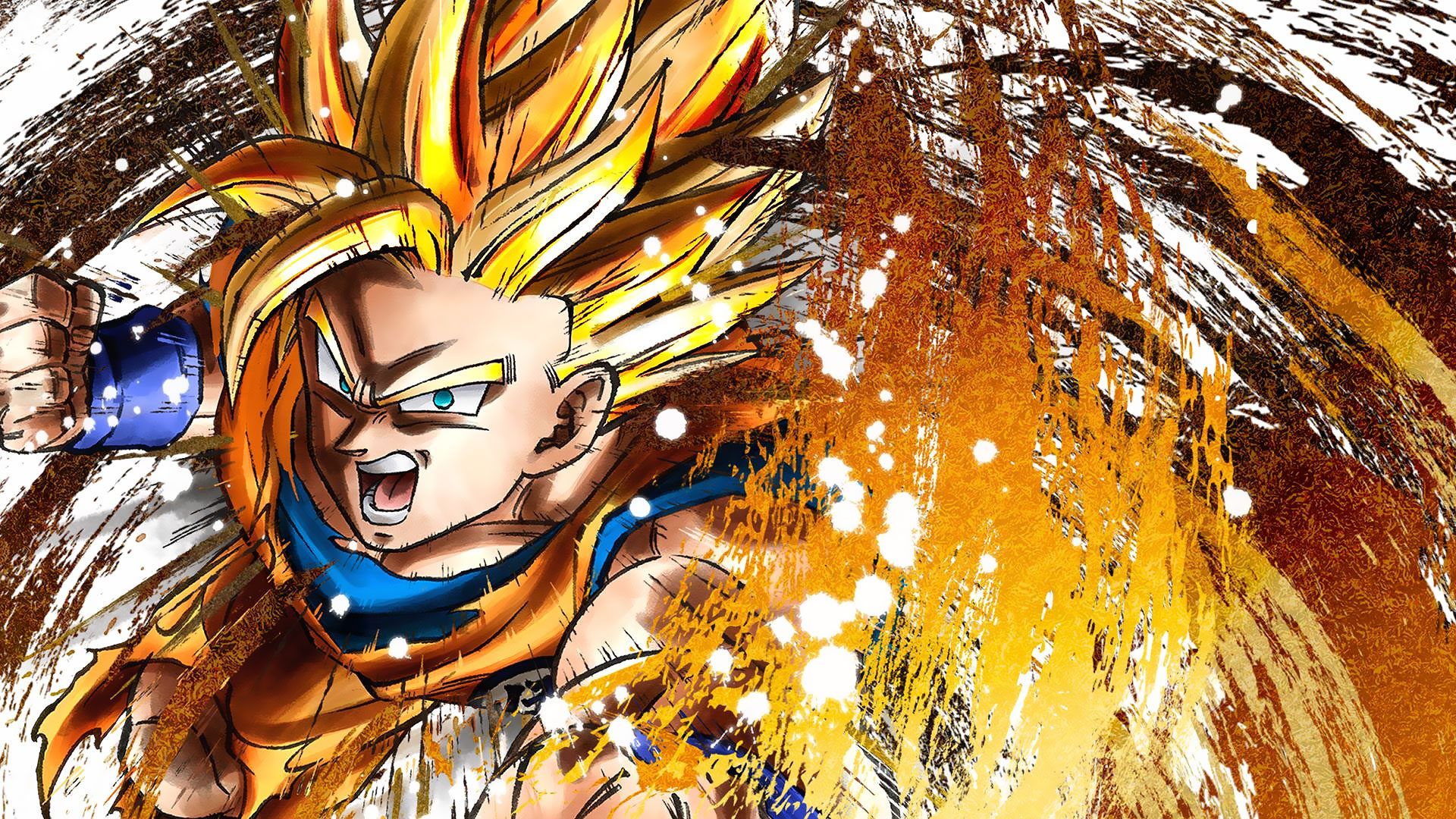 Best anime games: Dragon Ball FighterZ. Image shows Goku getting charged up.