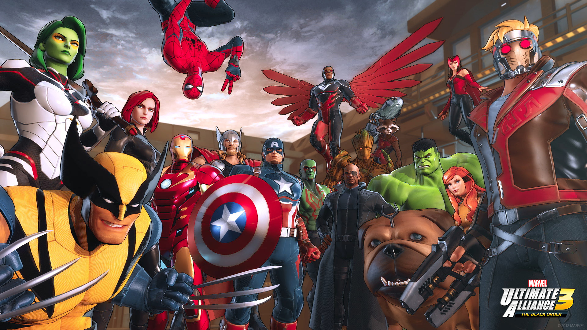 A group of Marvel superheroes