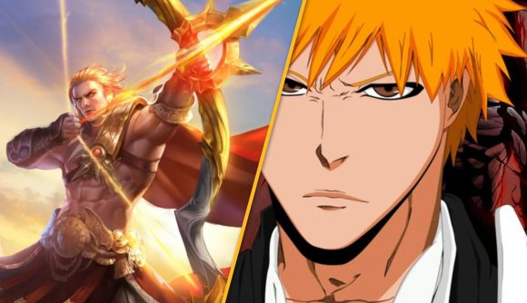 Custom header using key art from Arena of Valor and screenshot from Bleach
