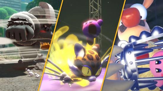 Custom header using screenshots from different Kirby bosses