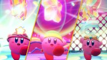custom header using screenshots of Kirby collecting rare stones