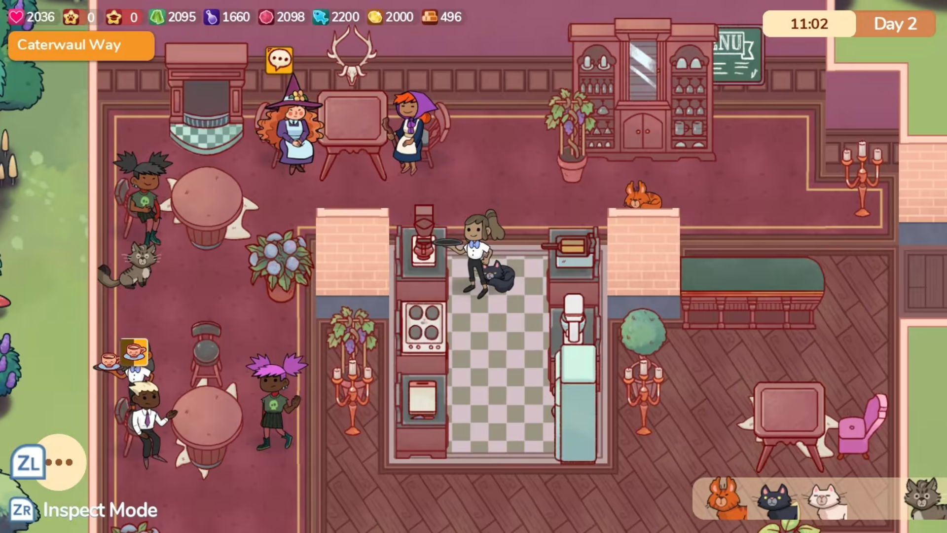 A busy Cat Cafe Manager screenshot