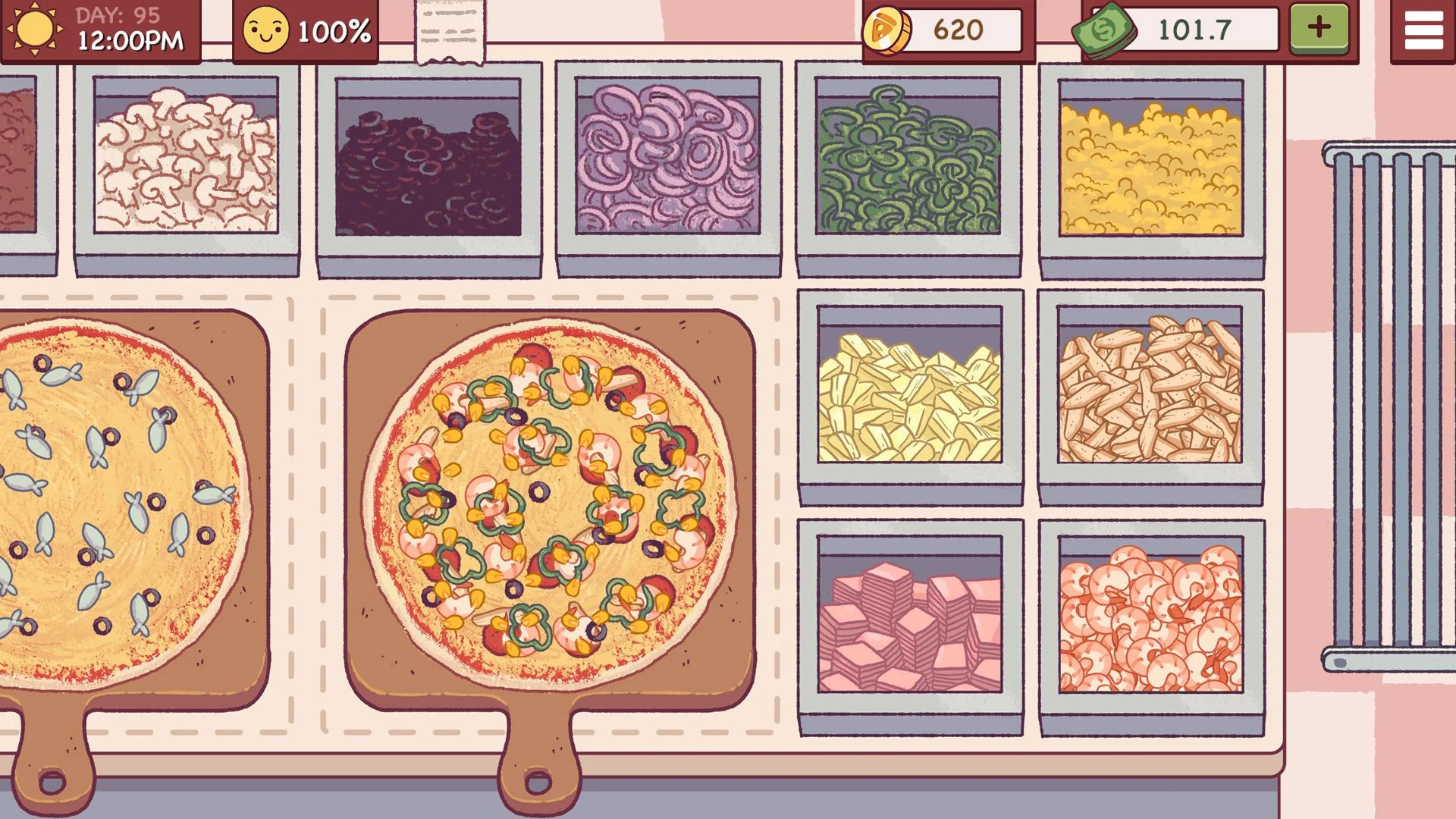 Juegos de cocina;  Captura de pantalla de Buena pizza, gran pizza