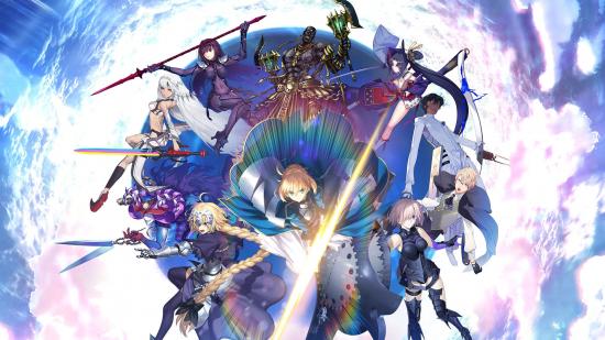 Fate Grand Order tier list image with multiple characters present