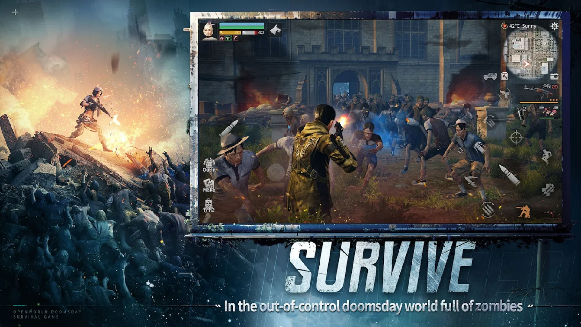 Permainan Survival Terbaik di Mobile: Lifeafter. Teks berbunyi