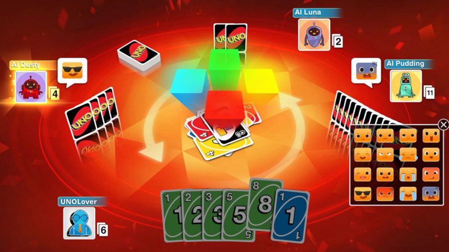 Screenshot from a game of UNO