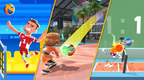 Custom header using images from volleyball games Volleyball Challenge, Nintendo Switch Sports, and Volley Beans