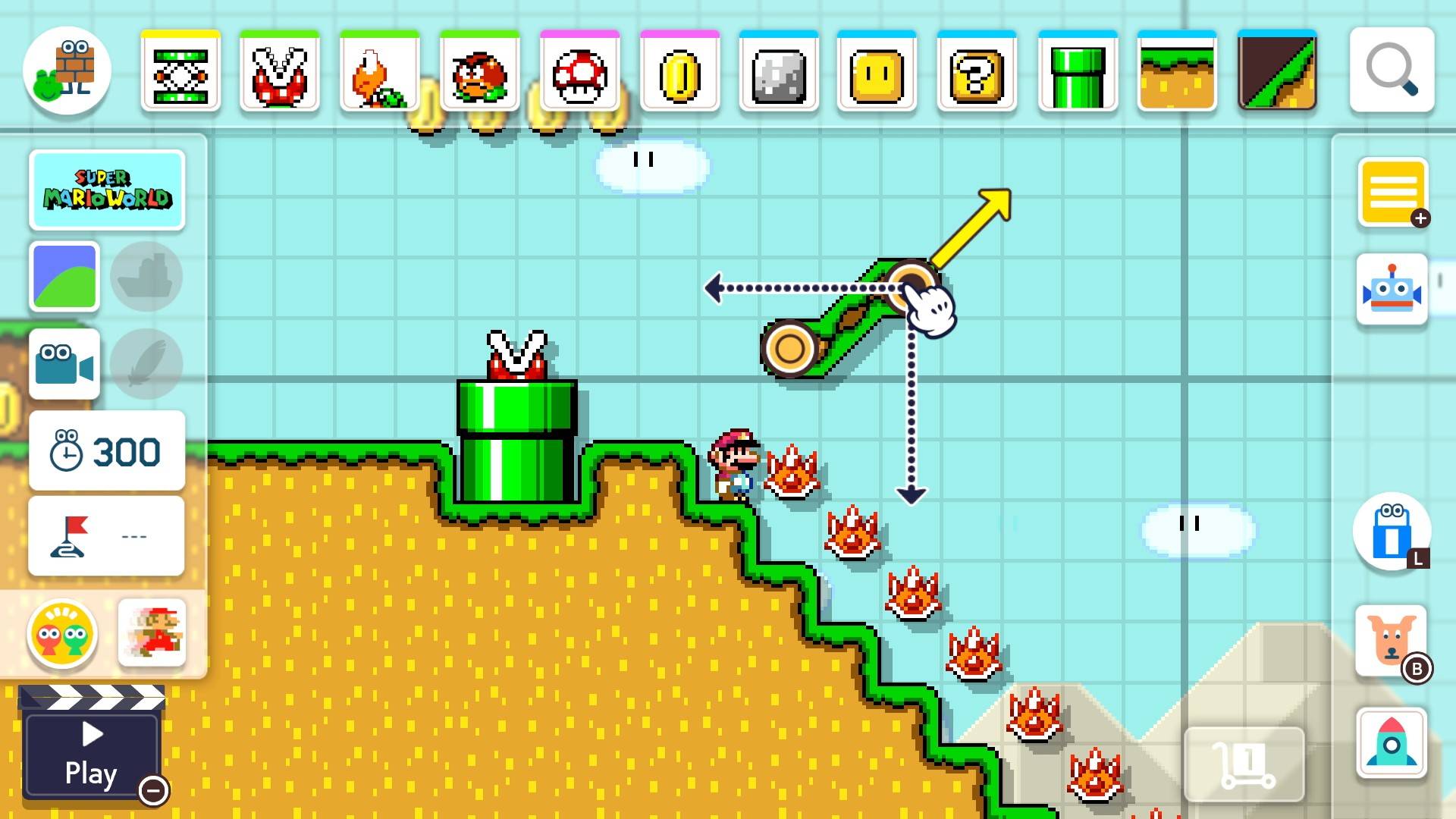 Best Nintendo Switch games: a Mario level is being built inMario Maker 