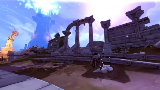 Best PC games on mobile - a screenshot shows a temple in ruins from RuneScape.
