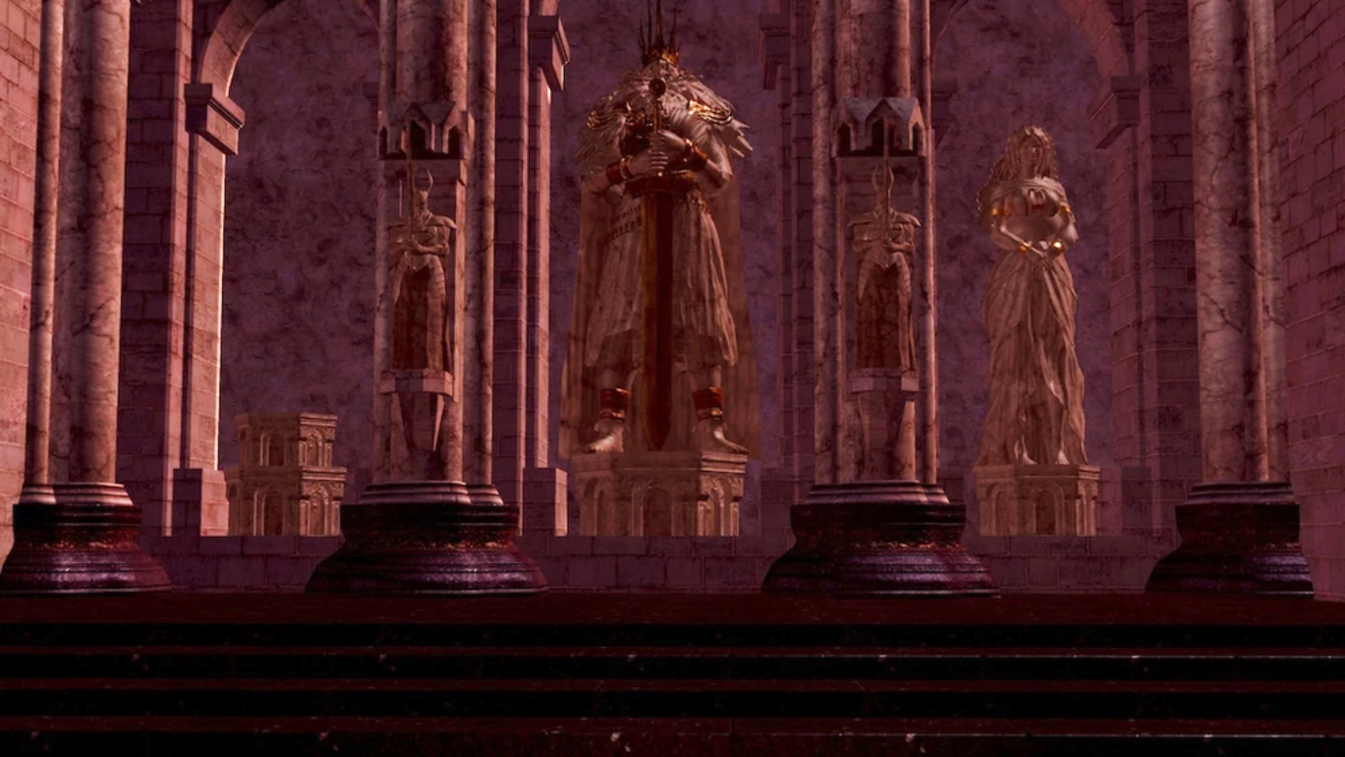 Statues of Gwyn and Gwynevere in Anor Londo