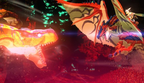 Best monster games: Monster Hunter Stories. Image shows two dragons about to fight.