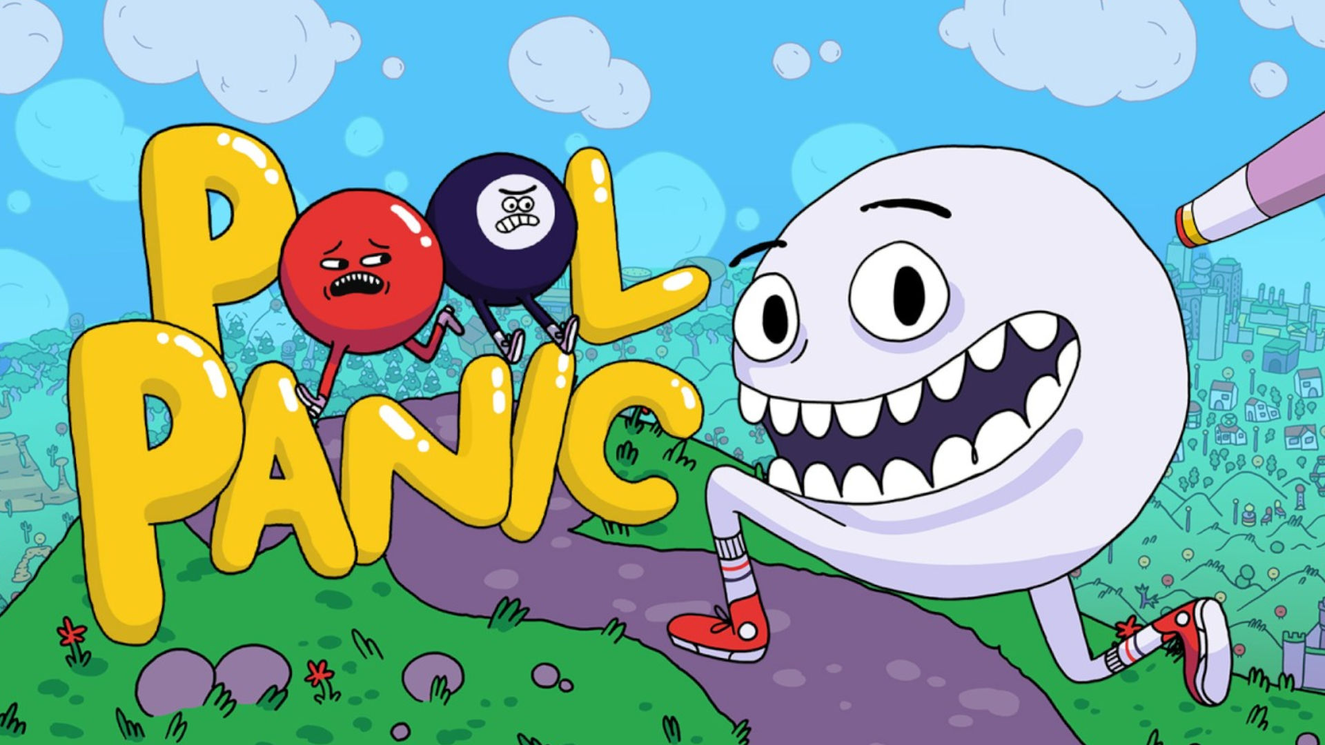 Pool Panic cover art, one of the wackier pool games on Switch