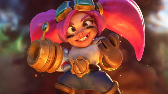 Key art of warcraft arclight rumble fighter with pink hair for warcraft arclight rumble skulls article