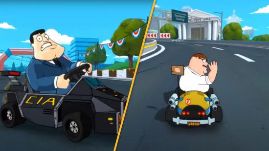 Warped Kart Racers release date Stan Smith and Peter Griffin