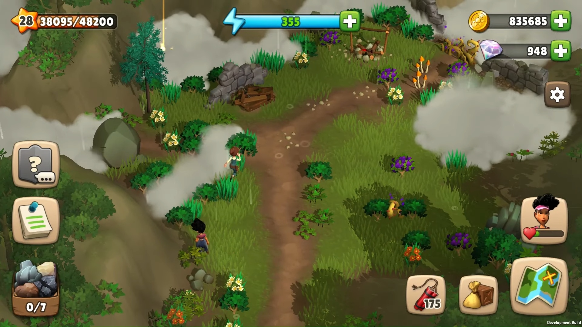 Addictive games - Sunrise Village. A screenshot shows a group of people toiling in the field,