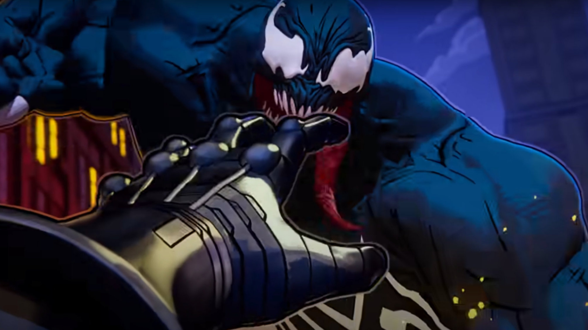 Venom encouraging you to perform a Marvel Snap download