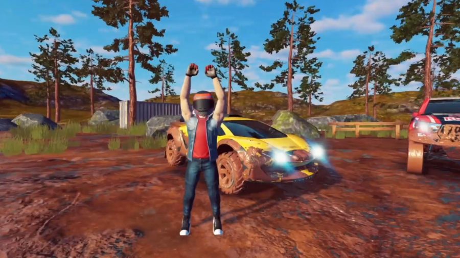 Celebrating a win in Offroad Unchained