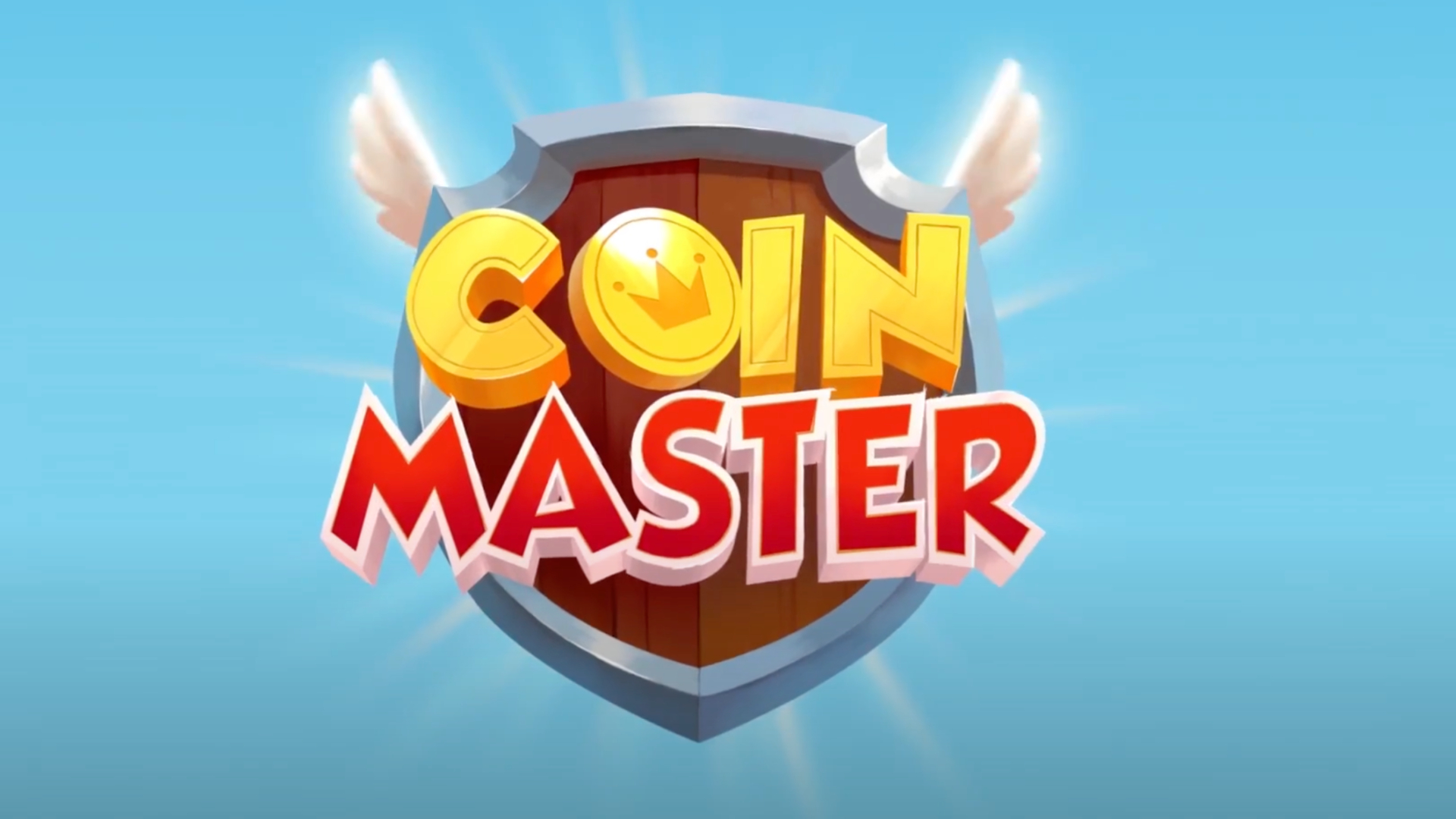 The Coin Master logo against a blue background
