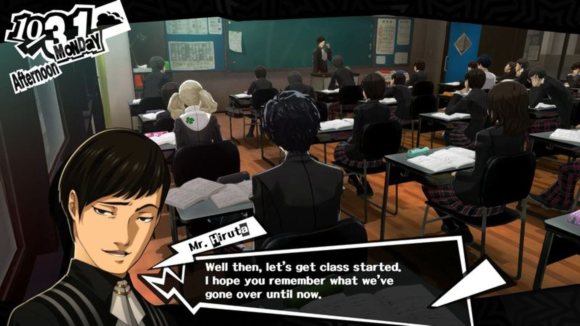 Persona 5 answers; protagonist in class