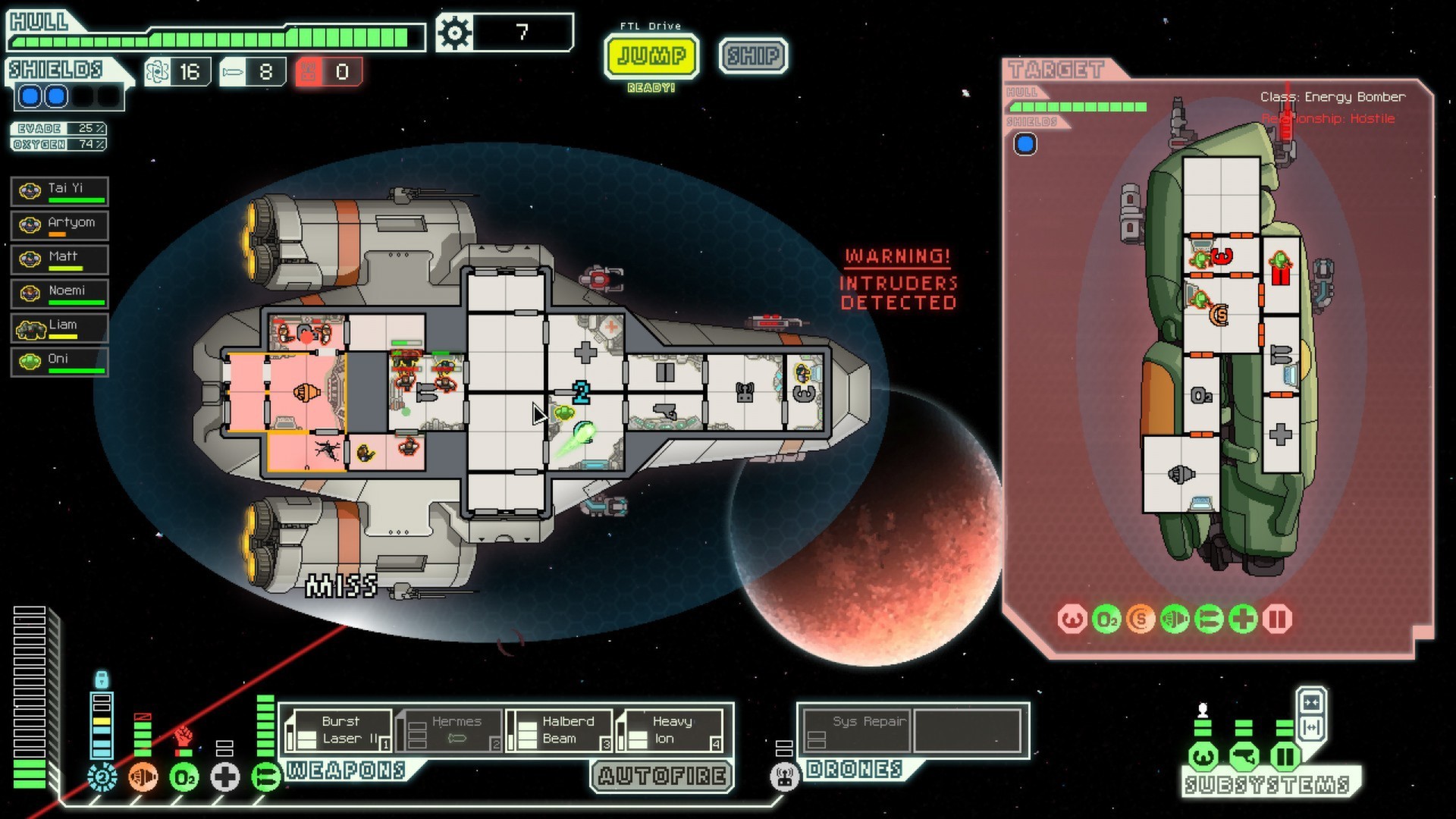 Best mobile strategy games: FTL: Faster Than Light. Image shows he schematics of a spaceship.