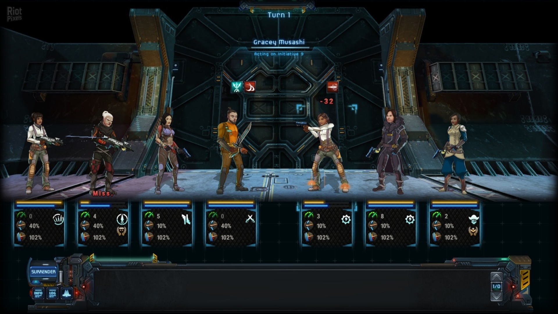 Beste mobile strategispill: Star Traders: Frontiers. Bildet viser en gruppe mennesker som står i et romskip