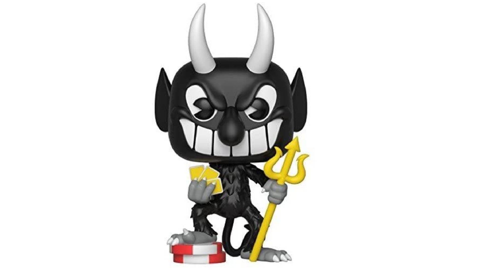 Cuphead Funko Pop: A product image shows a Funko Pop figure of The Devil from Cuphead 