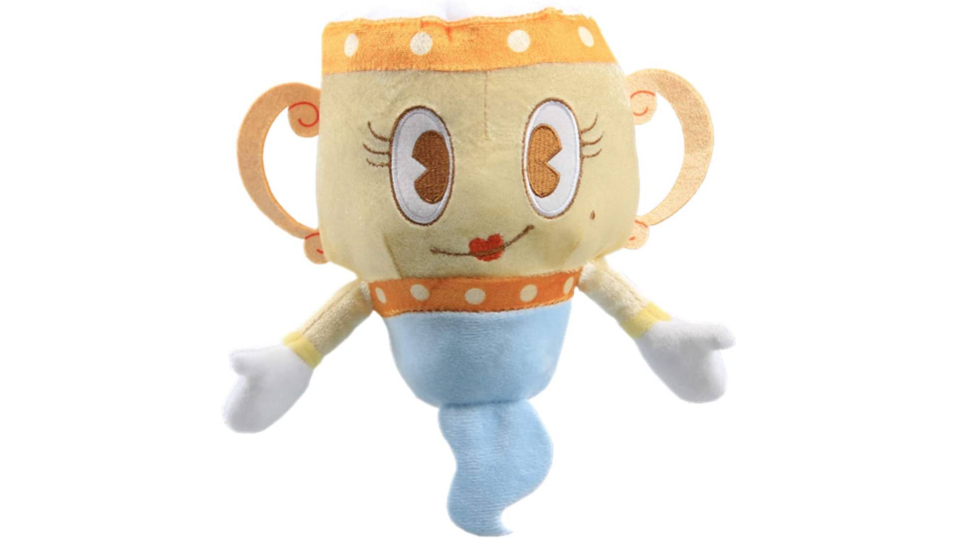 Cuphead plush: a product image shows a plush figure of Ms Chalice from Cuphead 