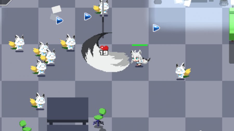 Screenshot of a laboratory ball with cat like creatures for Holocure download guide