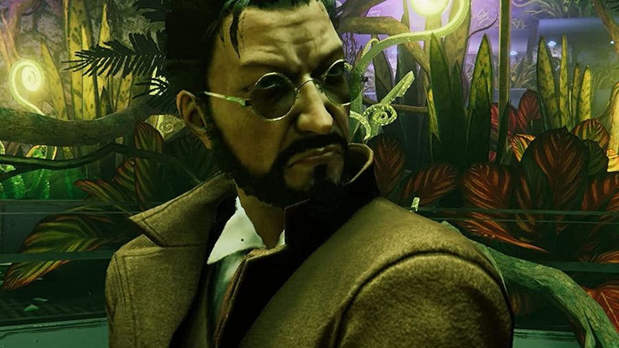 House of the dead character in cool coat and sunglasses