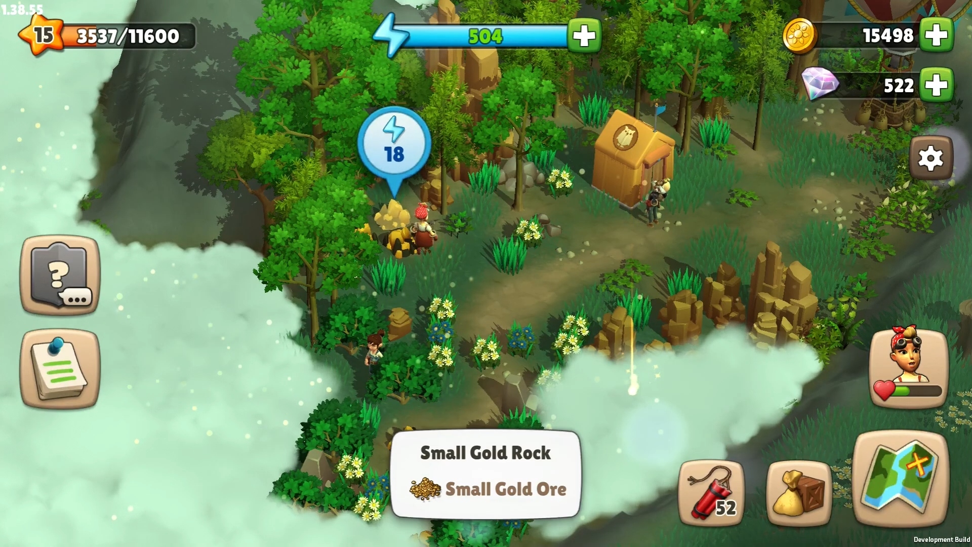 Life games: Sunrise Village. Image shows characters gathering resources in a field. Image shows 