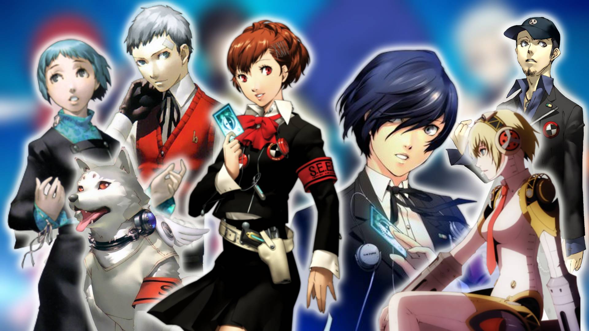 persona 3 character blue hair
