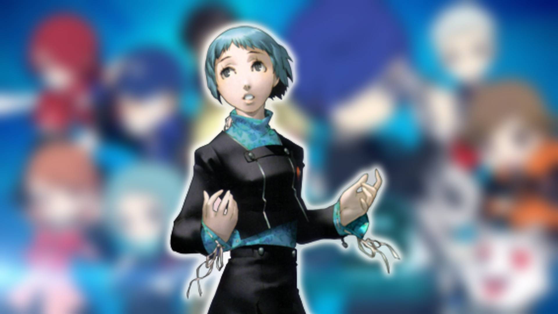 Persona 3 characters: Fuuka Yamagishi from Persona 3 Portable are visible
